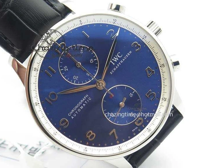 MIROTIME 0410 Portuguese Chrono IW371432 “Laureus” ZF 1:1 Best Edition On Black Leather Strap A79350 (Slim Movement) WaterResistant 7262